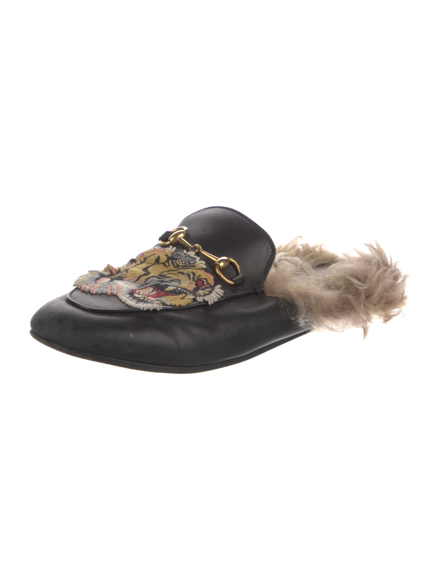 Gucci Horsebit Accent Leather Mules